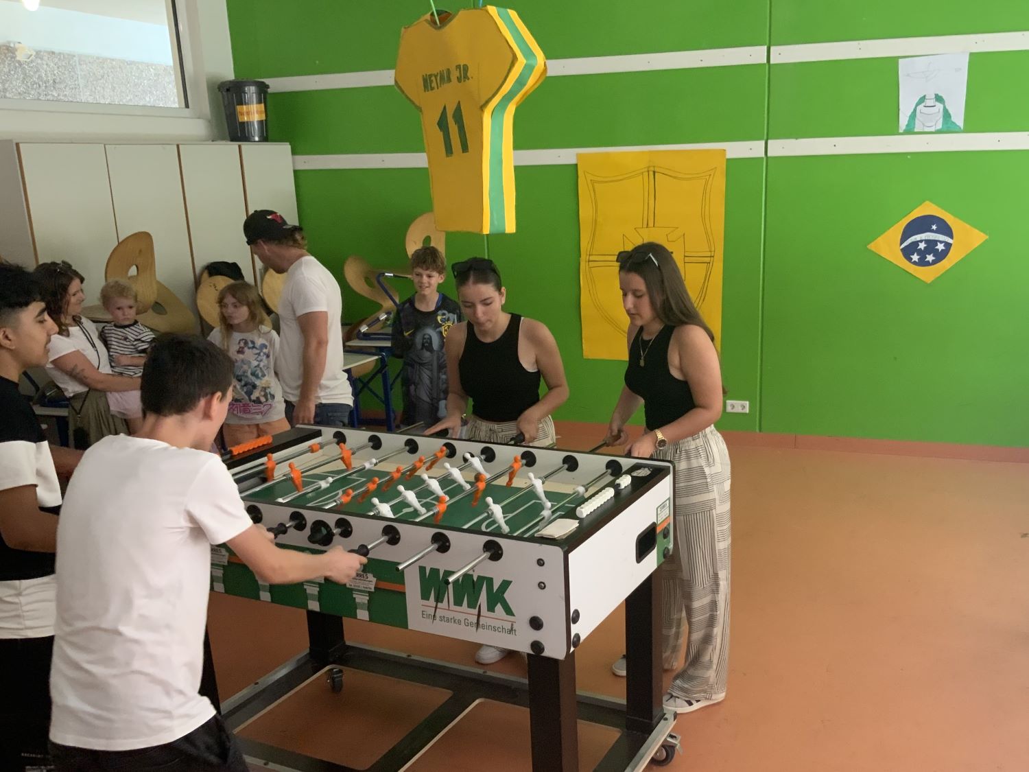 Schulfest 2024 Brasilien Tischfußballturnier 7c